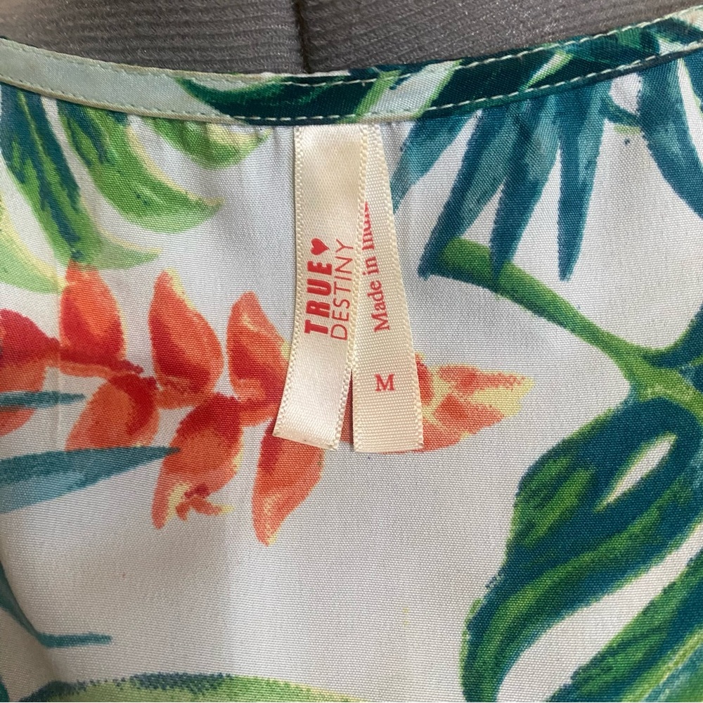 FLORAL TIE FRONT ROMPER - Picture 8 of 11